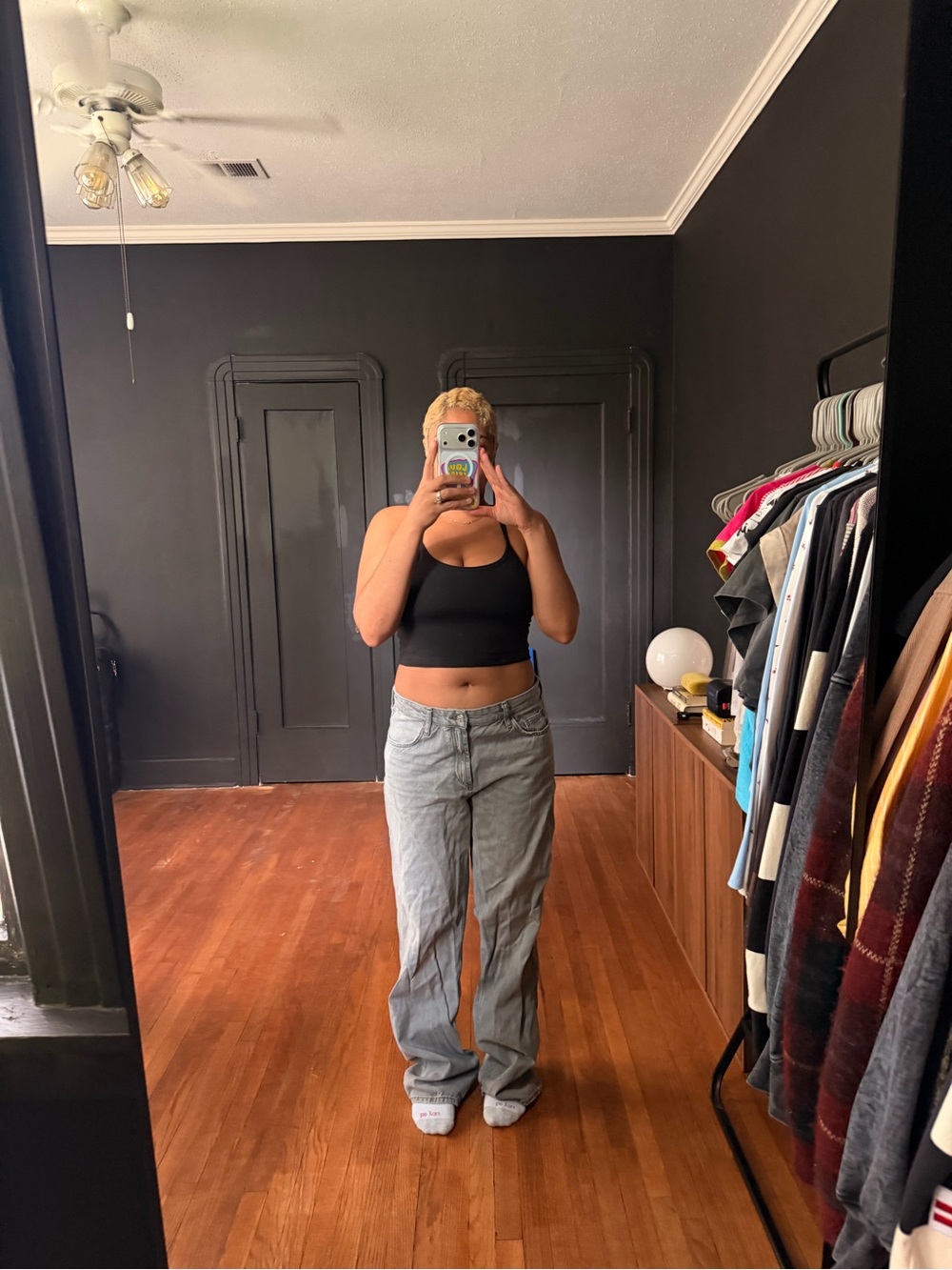 Zara Gray Women's Straight-Leg Jeans